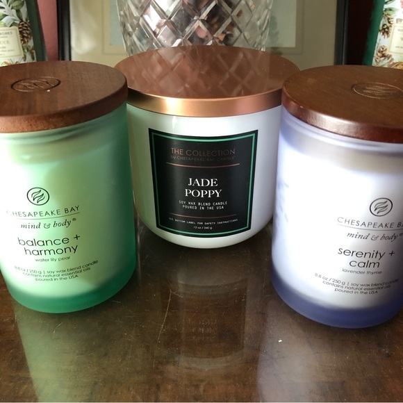 Chesapeake Bay Candle Set of 3 candles soy wax blend poured usa essential oils - Picture 1 of 1